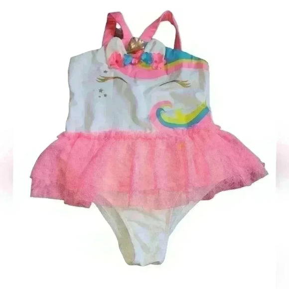 Girls Unicorn Swimsuit sz 4T - Picture 1 of 2
